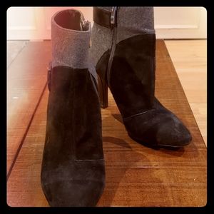 Tahari two toned ankle boots